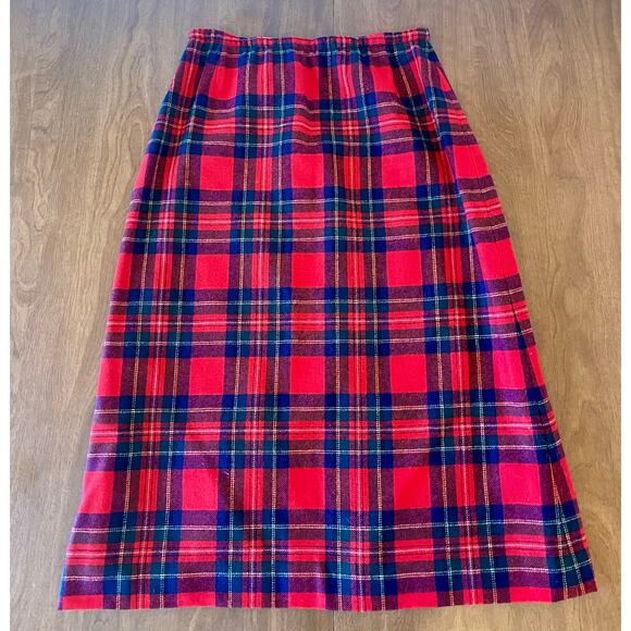 Vintage Pendleton Wool Plaid Skirt - Picture 1 of 5